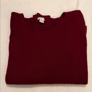 J.Crew Burgundy Merino Wool Blend Crewneck Sweater | Size XL